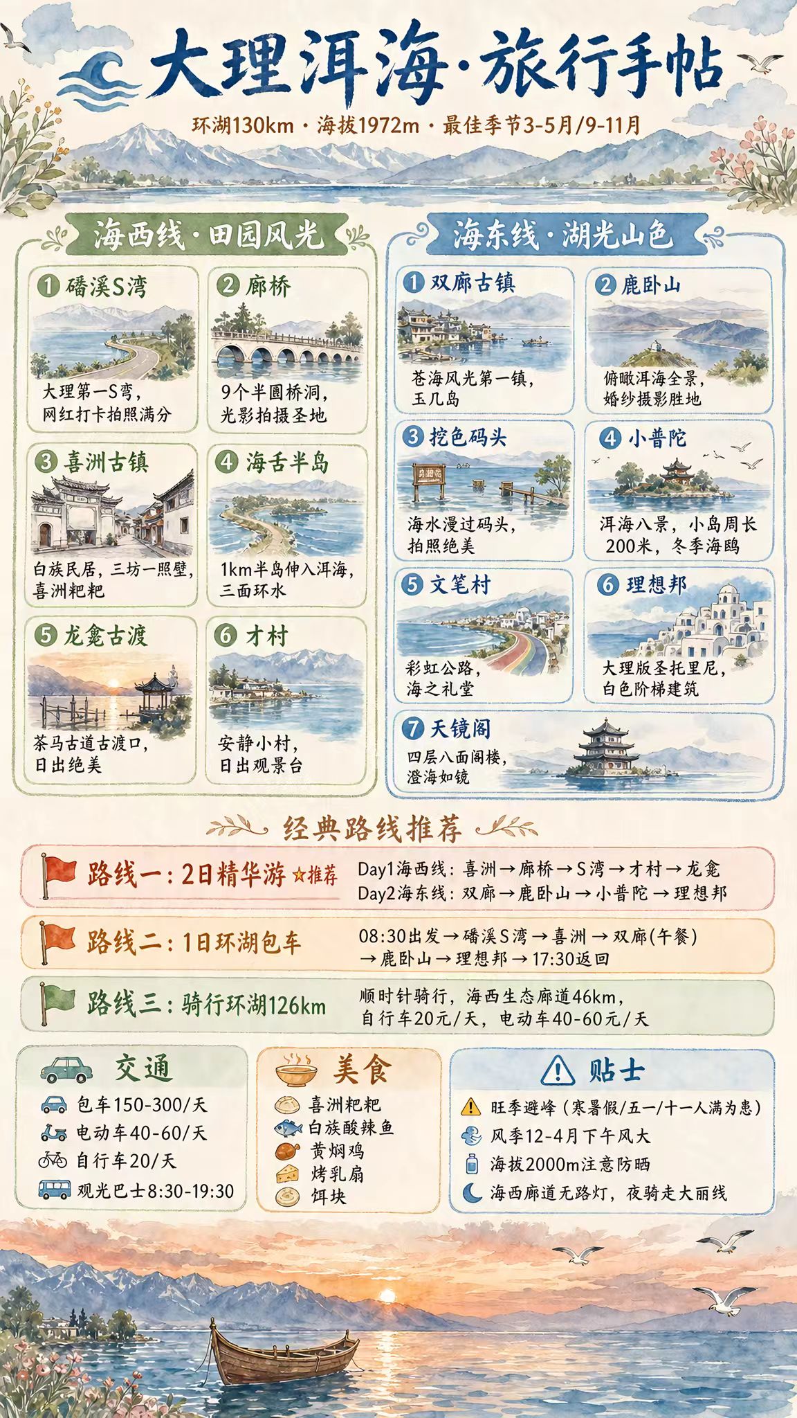 大理洱海旅行手账